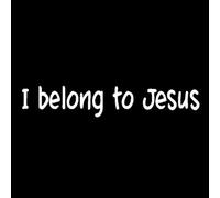 JIFENLI Pegatinas Para Automóviles 16.8Cmx3Cm I Belong To Jesus God Calcomanía De Vinilo Balck Sliver