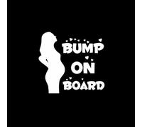 JIFENLI Pegatinas Para Automóviles 18.6Cmx17.5Cm Bump On Board Funny Love Embarazada Mujer Pegatina Coches Negro Plata