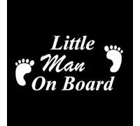 JIFENLI Pegatinas Para Automóviles 18Cmx9.2Cm Little Man On Boad Car Decal Love Footprints Vinilo Negro Plata
