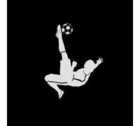 JIFENLI Pegatinas Para Automóviles Parachoques De 10.1X12.7Cm Jugador De Fútbol Que Pasa Coche Vinilo Estilo Negro/Plata