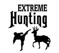 JIFENLI Pegatinas Para Automóviles Pegatinas Hunting After The Car Accesorios De Estilo Para Parabrisas Negro/Plata