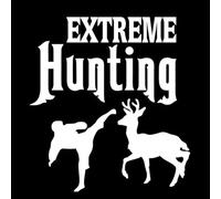 JIFENLI Pegatinas Para Automóviles Pegatinas Hunting After The Car Accesorios De Estilo Para Parabrisas Negro/Plata