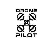 JIFENLI Pegatinas para Coches 10,2 CM * 13,4 CM Dibujos animados "DRONE PILOT " UAV Drone Car Pegatina Calcomanía de vinilo Negro/Plata