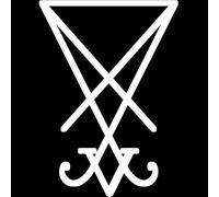 JIFENLI Pegatinas para Coches 10.5X15CM LUCIFER SIGIL Pegatina divertida calcomanía de vinilo ventana de coche Estilo de coche