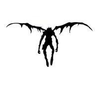 JIFENLI Pegatinas para Coches 16,8 cm * 8,8 cm Death Note Ryuk Fashion Vinyl Car Sticker Car-Styling Negro/Plata