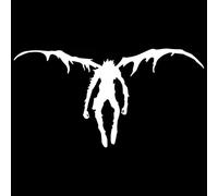 JIFENLI Pegatinas para Coches 16,8 cm * 8,8 cm Death Note Ryuk Fashion Vinyl Car Sticker Car-Styling Negro/Plata