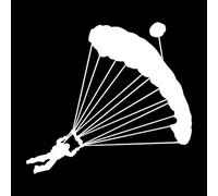 JIFENLI Pegatinas para Coches 17,7 CM * 16,2 CM Paracaidista Paracaídas Deporte Extremo Moda Pegatinas Calcomanías Estilo de Coche Vinilo Negro/Plata