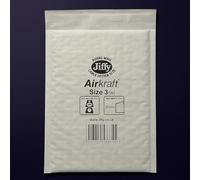 Jiffy Airkraft - Sobres de burbujas blancas tamaño 3, 335 x 250 mm, caja de 10