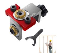 Jig de Doweling para carpintería, kit de jig dowel, Localizador de guía de taladro ajustable, Guía de perforación profesional Broca de accesorios para herramientas de procesamiento de