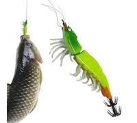 Jig Luminiscente - Equipo con señuelos artificiales de camarón, Jig Calamares Glow Di Mar - Para al aire libre estanque y lago, orilla, aguas poco profundas, agua, hombres, papá y marido
