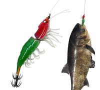 Jig Luminiscente | Tackle con forma de camarón - Jig Calamares Glow Di Mar,Para Río, Ambiente Exterior, Orilla, Estanque, Lago, Aguas Poco Profundas Y Bajas, Agua, Hombres Y Los Padres