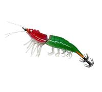 Jig - Señuelos artificiales con forma de camarón, Jig Calamari Glow Di Mare, para al aire libre, estanques, ríos, orillas fluviales, fondos poco profundos, agua para hombre, papá y marido