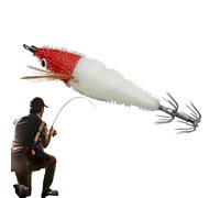 Jig Squid - Eyes 3d, ganchos brillantes, púas afiladas | Diseño de señuelos de pesca animada, cebo de trolling duradero con movimiento realista para la captura de aguas profundas, fundición de agua du