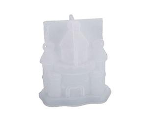 JIgeren Fairytale Pattern 3D Castillo de resina epoxi Moldes de silicona para cuentos de hadas Castillo de arcilla polimérica Moldes de fundición para jabón DIY Decoración del hogar Proyecto de