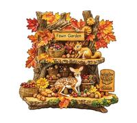 Jigfoxy Puzzle de madera para adultos, rompecabezas de madera de búho de jardín para adultos, rompecabezas de animales de madera único, familia y amigos L-34 x 32,9 cm - 250 piezas