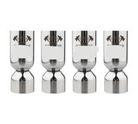 Jigger Cocktail Jigger de acero inoxidable 25/50ml, vaso for medir bebidas alcohólicas, mezclado, taza medidora líquidos(4PCS 25 50ml)