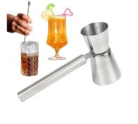 Jigger De Medición Para Cóctel | Vidrio Dosificador De Acero Inoxidable,Accesorio De Mixología Suministros Barman Para Principiantes Apasionados Profesionales Fiestas Picnic Barbacoa