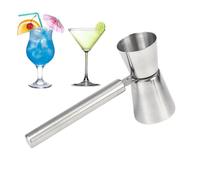 Jigger - Vaso medidor de alcohol doble de acero inoxidable - Accesorios para mezclar bebidas, accesorios de barman, operación con una sola mano para principiantes, entusiastas, profesionales, fiestas