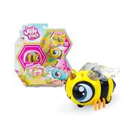 Jiggly Pets - Jiggly Bug Abeja, Bichito Súper Suave, Juguete con Botón en la Cabeza Que Activa una Rueda para Correr por Suelo o Pista, Puzzle de Pista Incluido, Niños de 4 años+, Famosa (JGM01100)