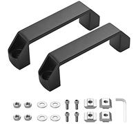 JiGiU 120mm Tirador de Arco, 2x Tirador de Puerta para Muebles con Ranura 6 Tuerca en T, Tornillos M6*16, Arandela, Llave, Mango para Perfil de Aluminio de la Serie 30