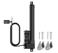 JiGiU 200mm 12V Actuador Lineal Heavy Duty 660lbs/3000N, 5mm/s Actuadores de Movimiento Lineal con Soportes de Montaje y IP65 para Coche RV Puerta Eléctrica Maquinaria Industrial Recipientes