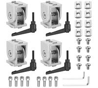 JiGiU 2020 Conector de Ángulo Ajustable 4 Piezas Conector para Perfil de Aluminio Rango de Rotación de 180°con Abrazadera de Palanca Accesorios de Montaje de Palanca para Impresora 3D