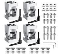 JiGiU 4 Piezas 3030 Conector de Ángulo Ajustable Junta Ajustable para Perfiles de Aluminio Rango de Rotación de 180 °con Abrazadera de Palanca para Impresora 3D