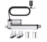 JiGiU Actuador Lineal Motor 1500N/150mm DC 12V 10mm/s Actuadores de Movimiento Lineal Heavy Duty con Soportes de Montaje y IP65 para Coche RV Puerta Eléctrica Maquinaria Industrial Recipientes Plato