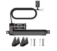 JiGiU Actuador Lineal Motor 1500N/150mm DC 12V 10mm/s Actuadores de Movimiento Lineal Heavy Duty con Soportes de Montaje y IP65 para Coche RV Puerta Eléctrica Maquinaria Industrial Recipientes Negro