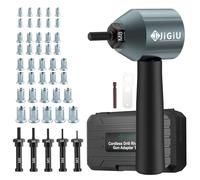 JiGiU Adaptador de Taladro de Tuerca Remachadora Electrica con 5 Mandriles (M3 M4 M5 M6 M8) y 40 Tuercas Fácil de Instalar para Mantenimiento Mecánico de Automóviles