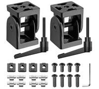 JiGiU Conector de Ángulo Ajustable 2 Piezas 4040 Tuerca 8 Junta de Perfil de Aluminio Rango de Rotación de 180° con Abrazadera de Palanca Accesorios de Montaje de Palanca para Impresora 3D
