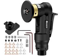JiGiU Herramienta de Biselado Neumática, Mini Biseladora Neumática 30000RPM 45°Biseladora Neumática 0.1-0.9mm Ajuste de Profundidad con Entrada de aire de 1/4 Pulgada para Metal Madera-Negro