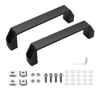 JiGiU Mango de planchado, 2 unidades de mango de aleación de aluminio con tuerca M6 en T, tornillos M6 x 25, tuerca, arandela, llave, asidero para perfil de aluminio de 40 series (distancia entre