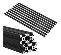 JiGiU Perfil de aluminio 2020, 9 unidades, 1000 mm, tipo V, norma europea, perfil de aluminio, extrusión, ranura en V, superficie anodizada, superficie anodizada 2020, ranura de 6 mm para impresoras