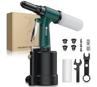 JiGiU Remachadora Neumática 1408KGF Pistola Remachadora Neumática con 2.4mm, 3.2mm, 4.0mm y 4.8mm para Automoción, Construcción, Industrias Manufactureras