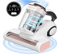 JIGOO J300 Aspirador de Ácaros con Sensor de Ácaros y Pantalla Digital, 500W Aspiradora antiácaros con Doble Taza, Luz UV, para Alergias, Elimina el 99.9% de alérgenos en colchones, camas y sofás