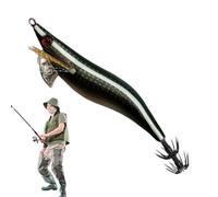 Jigs de Calamar Brillantes, señuelo de Calamar Brillante | Luros de trolling realistas,Herramientas de atracción de do Fluorescente Artificial para el Lago de mar, cebos de Nocturna de Agua Salada