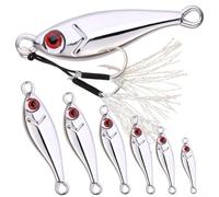 Jigs de metal de alto rendimiento con acabado holográfico, señuelos de pesca ideales para róbalo y caballa en diversas condiciones de pesca (30 g)