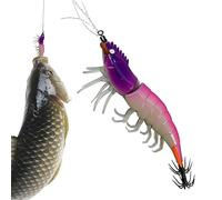 Jigs para Pesca Marina | Aparejo Artificial de camarón - Jigs Calamar, Señuelos para Pesca Nocturna,para Hombres, Papás, Esposos, Lago, Río, Orilla, Agua Poco Profunda, Agua Dulce