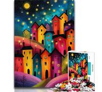 Jigsaw Art Village - Rompecabezas de 1000 Piezas para Adultos y Adolescentes Juguete Educativo Toda la Familia (50x75cm)