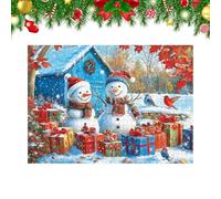 Jigsaw Puzzle - 1000 Piezas Decorativas Puzzle Games | 70x50cm Christmas Snowman Jigsaw Puzzles | Reusable Cognitive gift Toys For Women Men Friends Birthday New Year Home Apartment Dining Room