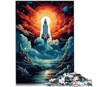 Jigsaw Puzzle a Amazing Rocket The Sea co 1000 Piece Jigsaw Puzzle Game 10.27 in x 14.96 in Cardboard Puzzles for Adults Gifts Best Gift for Adults and Kids