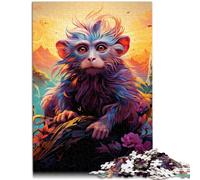 Jigsaw Puzzle Adult Monkey Adult Jigsaw Puzzles 1000 Pieces 10.27 in x 14.96 in Cardboard Puzzles for Adults & Kids Age 14 Years Up Learning Educational Jigsaw Puzzle