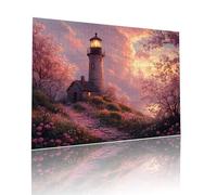Jigsaw Puzzle Adultos Faro Atardecer Rompecabezas Educa Puzzle Desafiando lo Imposible 5000 Piezas Incluye Pegamento Fix a Partir de 7 AñOs Actividades de Juego, Adecuado como Regalo 105x156cm t-75