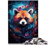 Jigsaw Puzzle Color Painting Red Panda Jigsaw Puzzles for Adults 1000 10.27 in x 14.96 in Cardboard Puzzles for Adults & for Kids Age 14 and Up Great Gifts and Toys