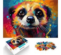 Jigsaw Puzzle Gift Cute Meerkat for Adults 1000 Pieces Puzzle 10.27 in x 14.96 in Cardboard Puzzles for Adults& Kids Age 14 Years Up Learning Educational Toys