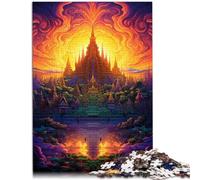 Jigsaw Puzzle Gift Grand Palace of Thailand 1000 Piece Jigsaw Puzzle 10.27 in x 14.96 in Cardboard Puzzles for Adults & Kids Age 14 Years Up Stress Reliever