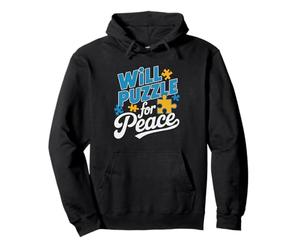 Jigsaw Puzzle Peace Calm Hobby Enthusiast Puzzler Peaceful Sudadera con Capucha