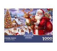 Jigsaw Puzzle per Adulti E Bambini 1000 Pezzi Babbo Natale Puzzle 38x26cm/1000pcs Decompressione E Regalo Puzzle Giochi per Famiglia Autodboard