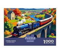 Jigsaw Puzzle per Adulti E Bambini 1000 Pezzi Bellissimo treno Puzzle 70x50cm/1000pcs Decompressione E Regalo Puzzle Giochi per Famiglia Autodboard